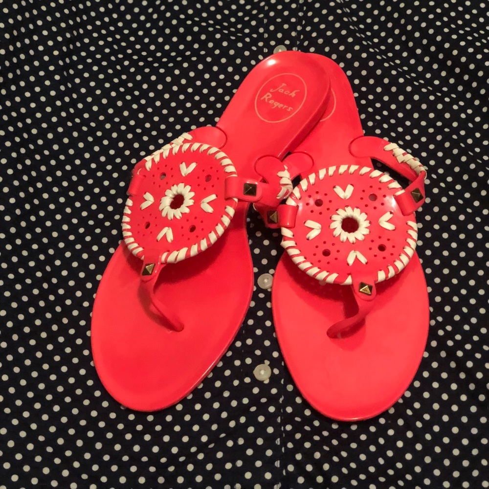 Jack Rogers Coral Jelly Sandals Size 9